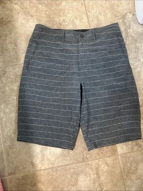 Goodfellow & Co Charcoal Gray Pinstripe Flat-Front Shorts